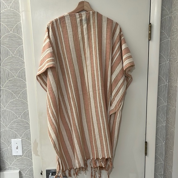 NWT Striped Pink and Cream Beach Coverup - Picture 3 of 5